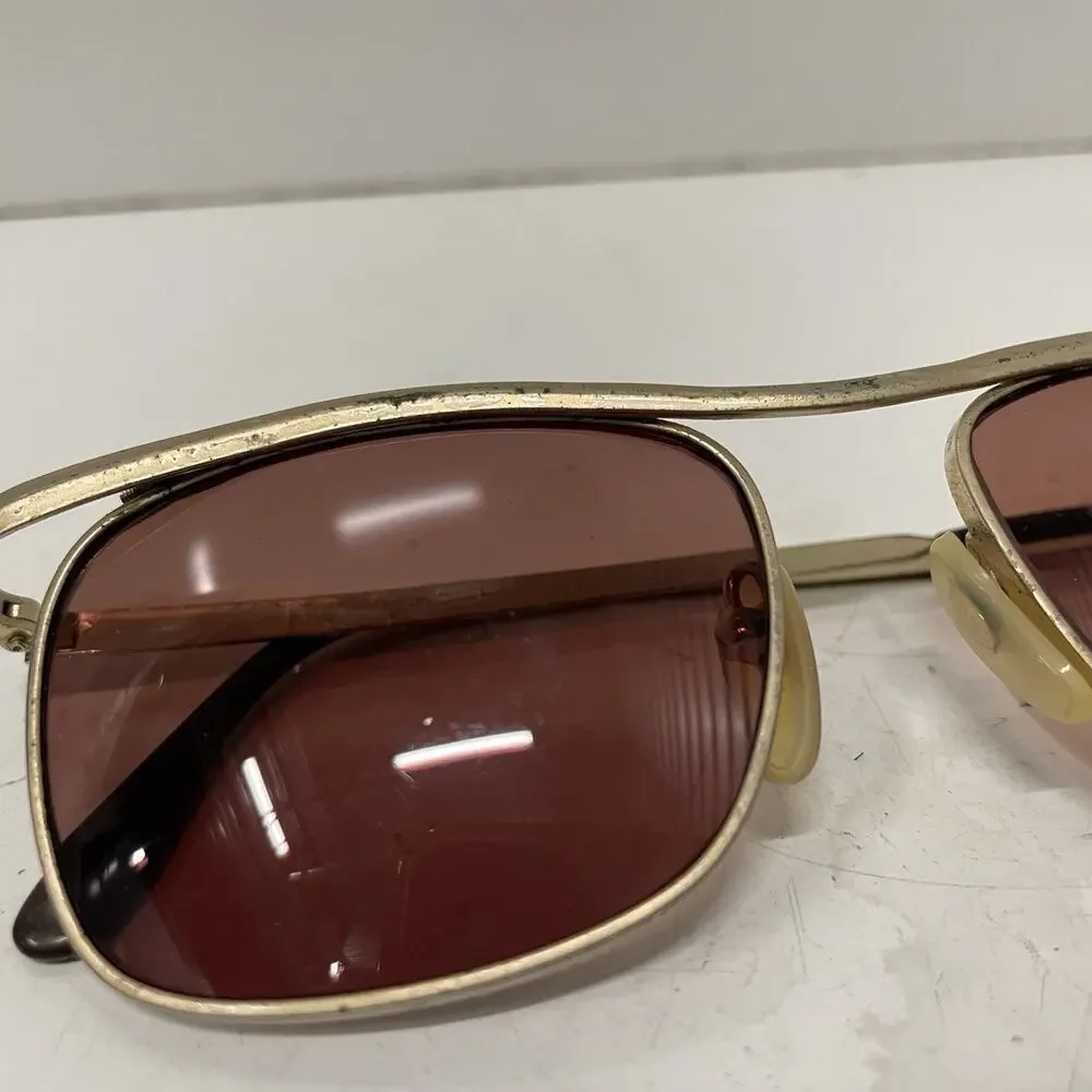 VTG 80’s Revo Malibu Sunglasses 989/005 Gold Plate Frame NASA Lens Tech Japan